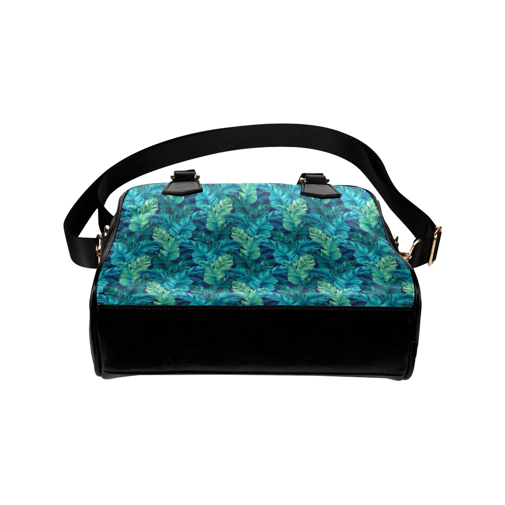Banana Leaf Pattern Print Design 06 Shoulder Handbag