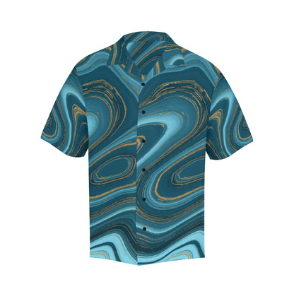 Liquid Pattern Print Design 04 Men's Hawaiian Shirt