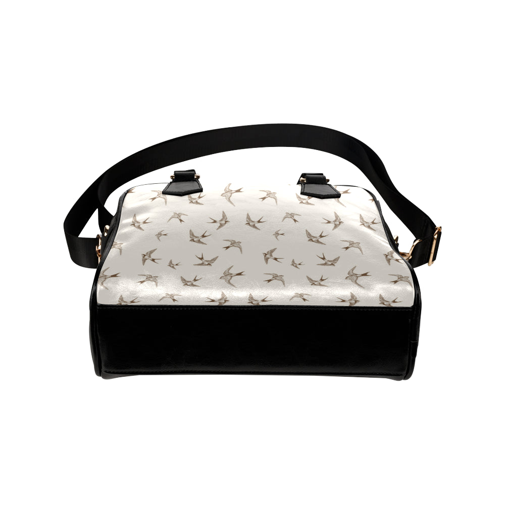 Swallow Bird Pattern Print Design 01 Shoulder Handbag
