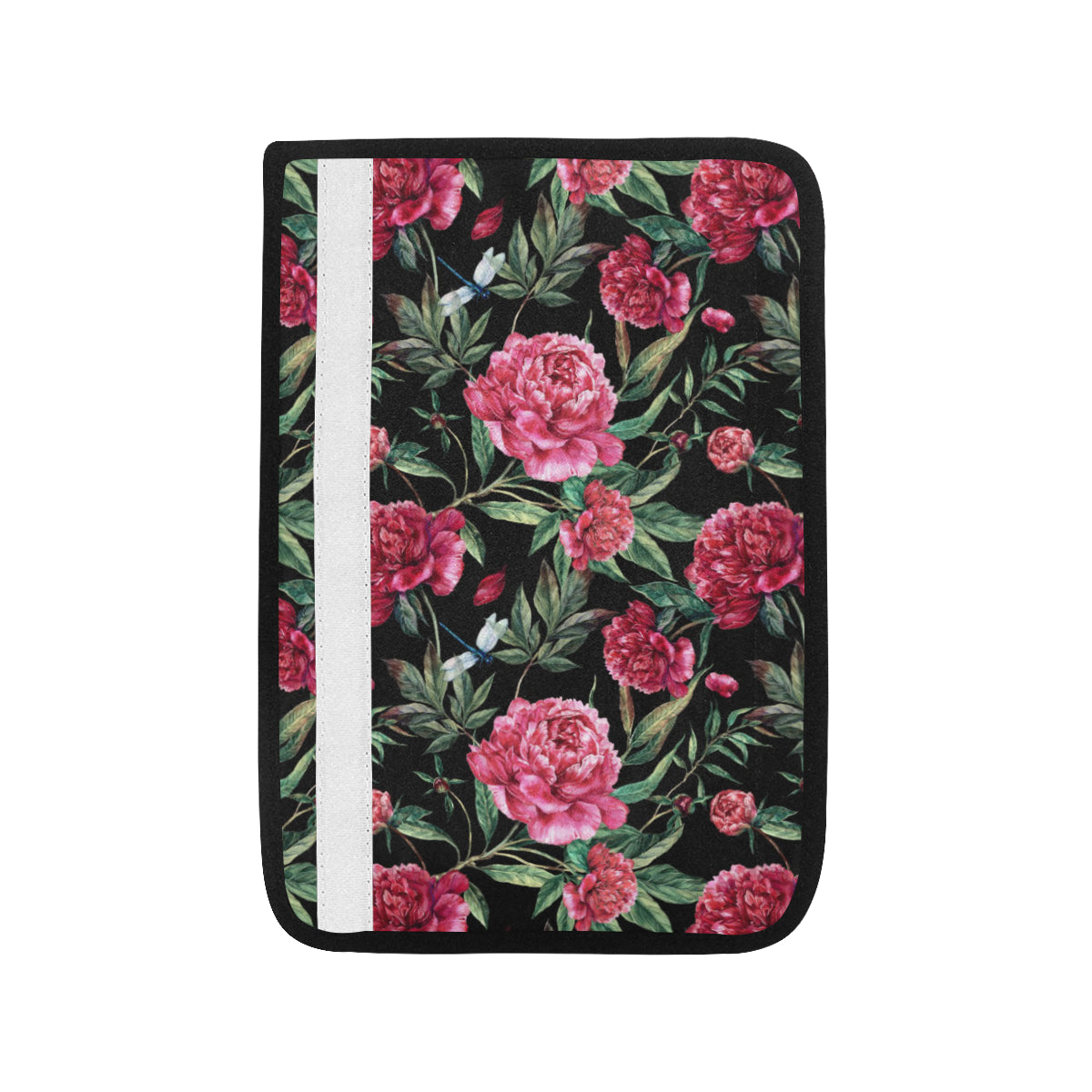 Peony Pattern Print Design PE04 Car Seat Belt Cover