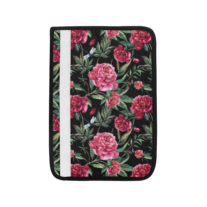 Peony Pattern Print Design PE04 Car Seat Belt Cover
