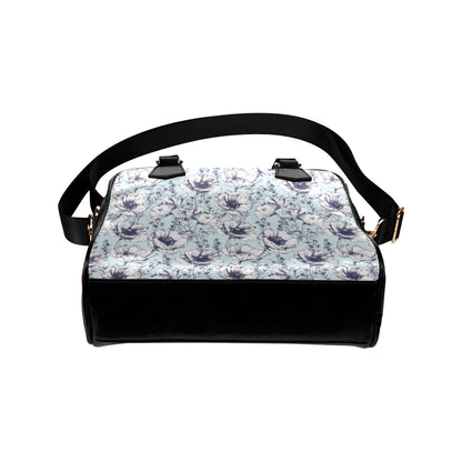 Anemone Pattern Print Design 02 Shoulder Handbag