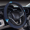 SeaHorse Blue neon Pattern Print Design 03 Steering Wheel Cover with Elastic Edge