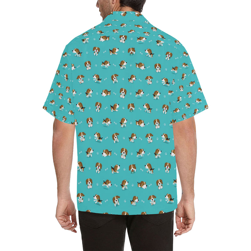 Beagle Pattern Print Design 05 Men's Hawaiian Shirt