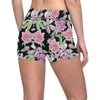 Peony Pattern Print Design PE08 Yoga Shorts