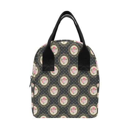 Rose Pattern Print Design RO015 Insulated Lunch Bag