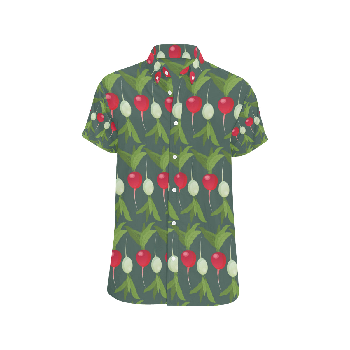 Radish Pattern Print Design A03 Men's Short Sleeve Button Up Shirt