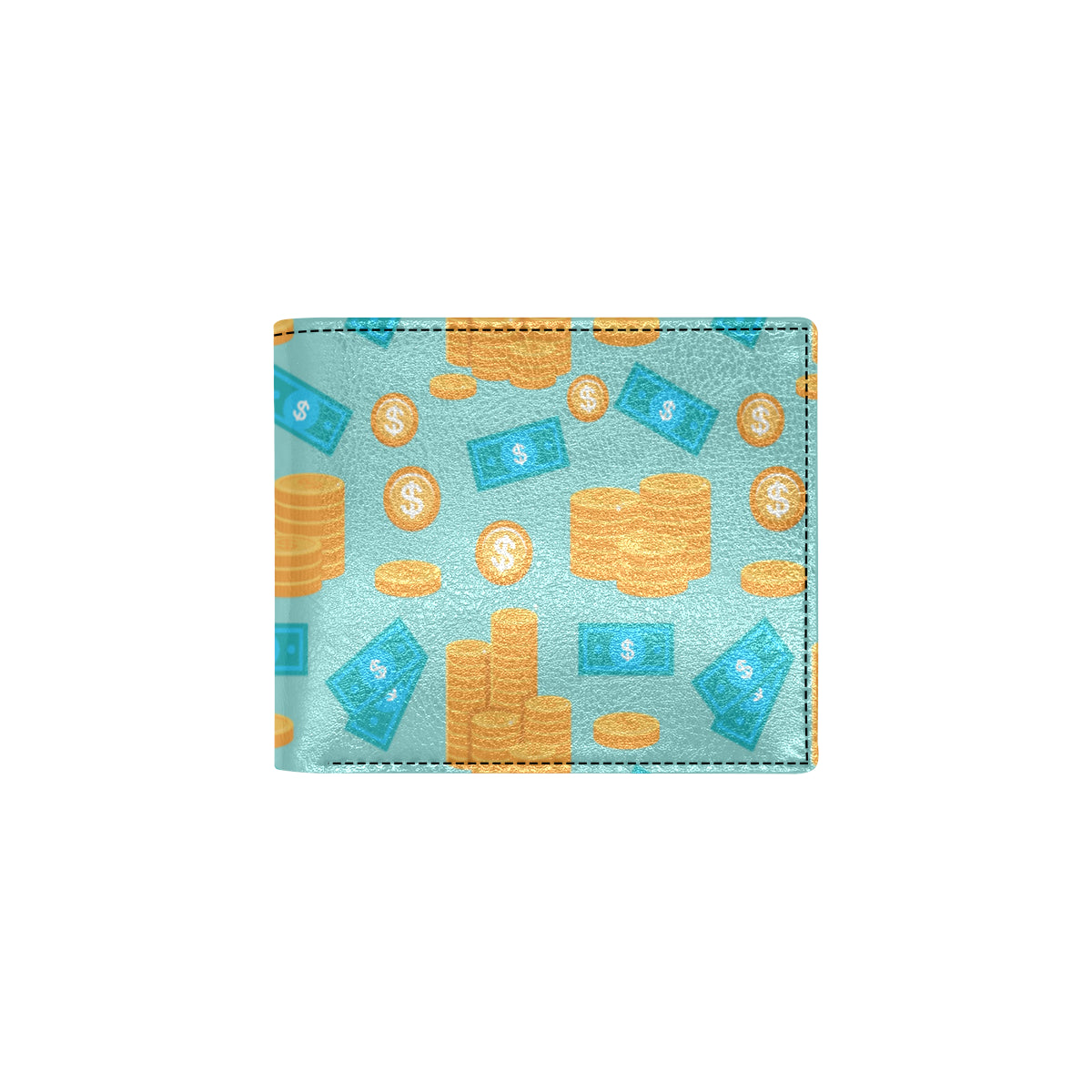 Money Pattern Print Design 03 Men's ID Card Wallet