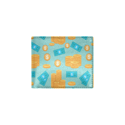 Money Pattern Print Design 03 Men's ID Card Wallet