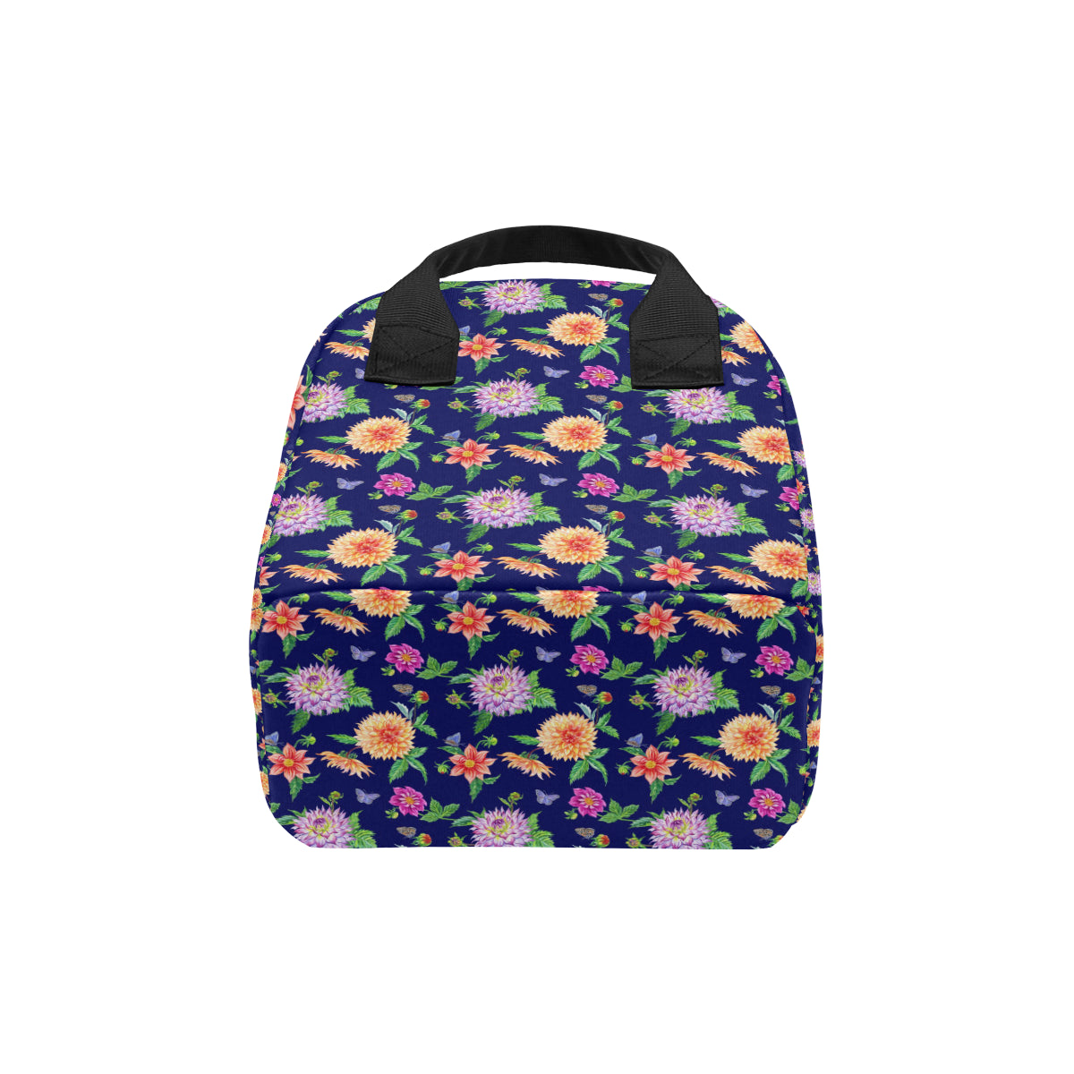 Dahlia Pattern Print Design DH010 Insulated Lunch Bag