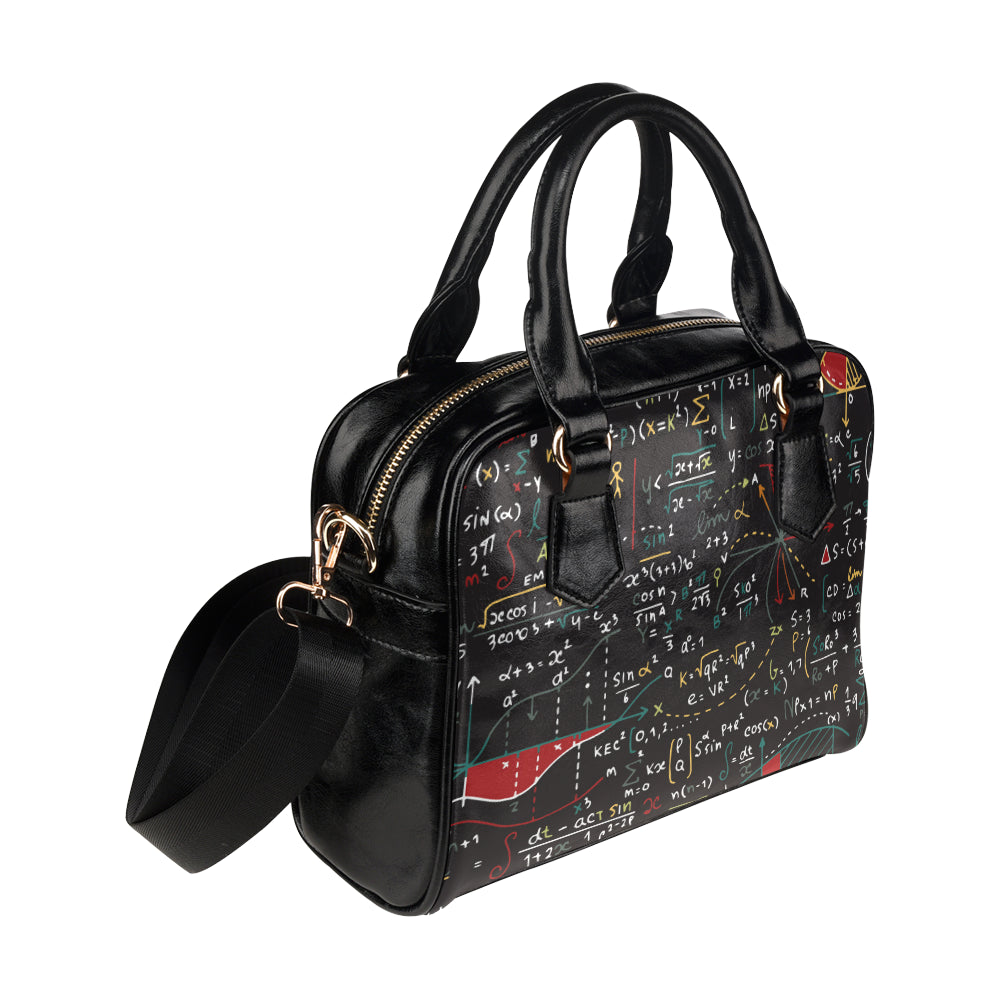 Math Pattern Print Design 04 Shoulder Handbag