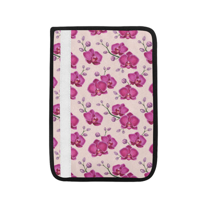 Orchid Purple Pattern Print Design OR04 Car Seat Belt Cover