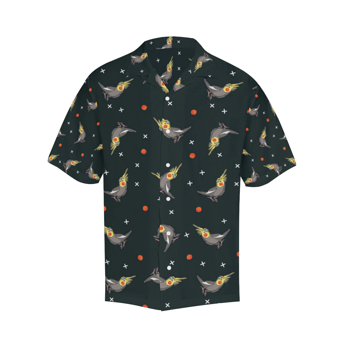 Cockatiel Pattern Print Design 02 Men's Hawaiian Shirt