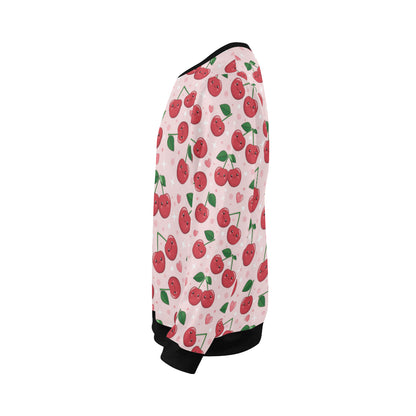 Cherry Pattern Print Design CH02 Men Long Sleeve Sweatshirt