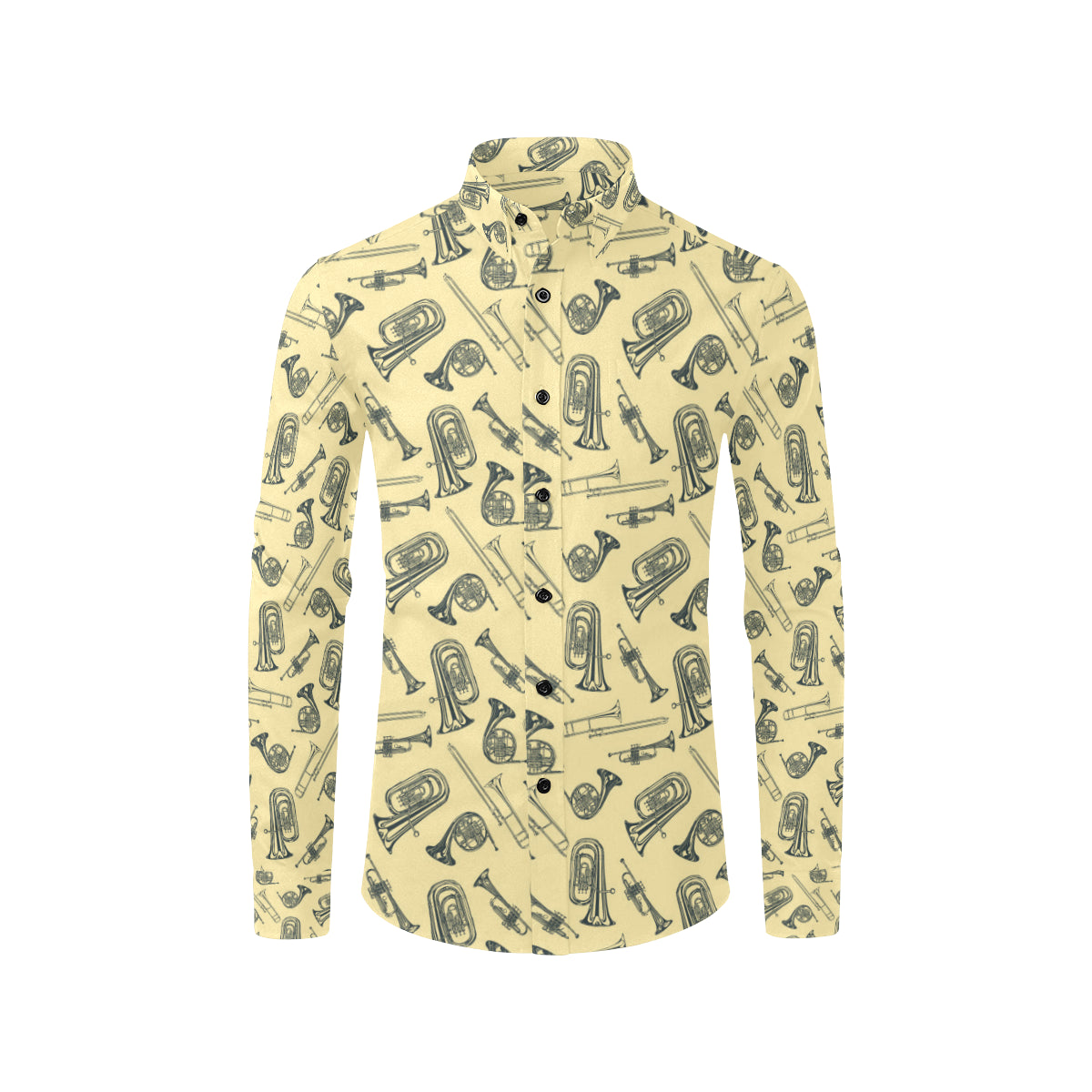 Tuba Pattern Print Design 01 Men's Long Sleeve Shirt