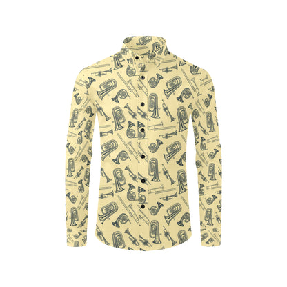 Tuba Pattern Print Design 01 Men's Long Sleeve Shirt