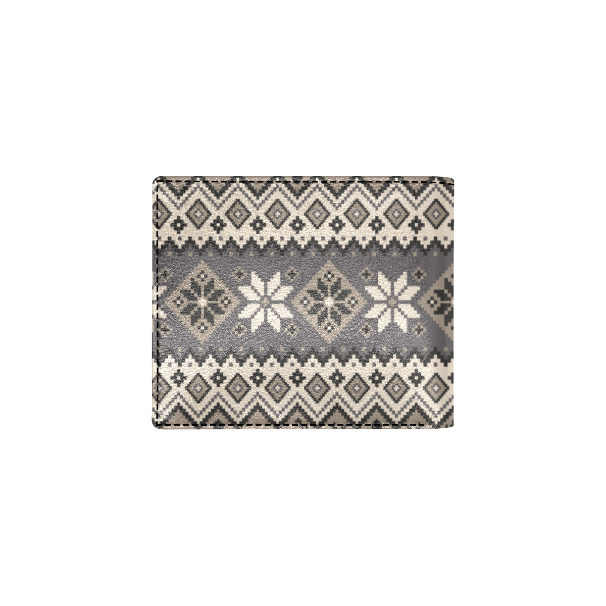 Nordic Pattern Print Design A01 Men's ID Card Wallet