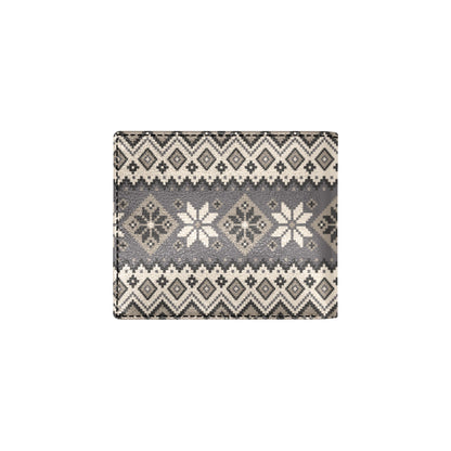 Nordic Pattern Print Design A01 Men's ID Card Wallet