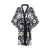 Anemone Pattern Print Design AM01 Women Kimono Robe