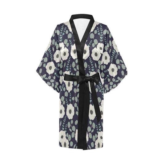 Anemone Pattern Print Design AM01 Women's Short Kimono