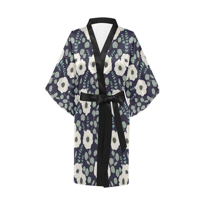 Anemone Pattern Print Design AM01 Women's Short Kimono