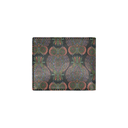 Owl Pattern Print Design A05 Men's ID Card Wallet