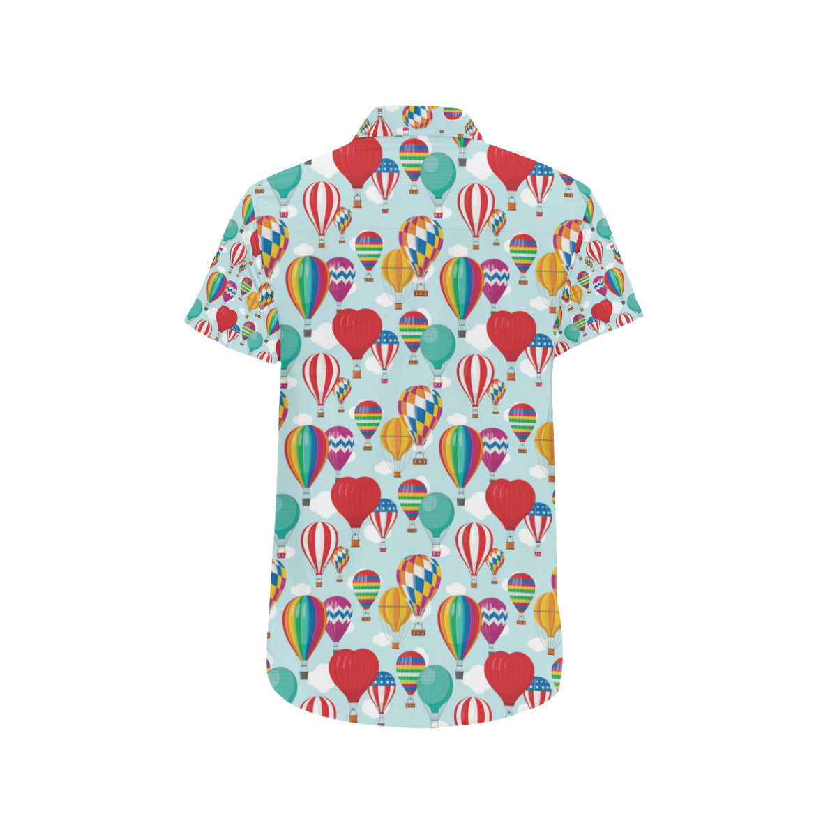 Ballon Pattern Print Design 07 Men's Short Sleeve Button Up Shirt