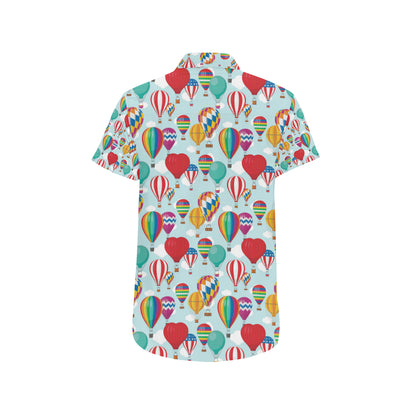 Ballon Pattern Print Design 07 Men's Short Sleeve Button Up Shirt