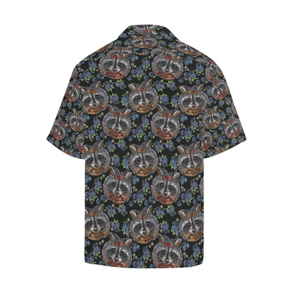 Raccoon Pattern Print Design A03 Men's Hawaiian Shirt