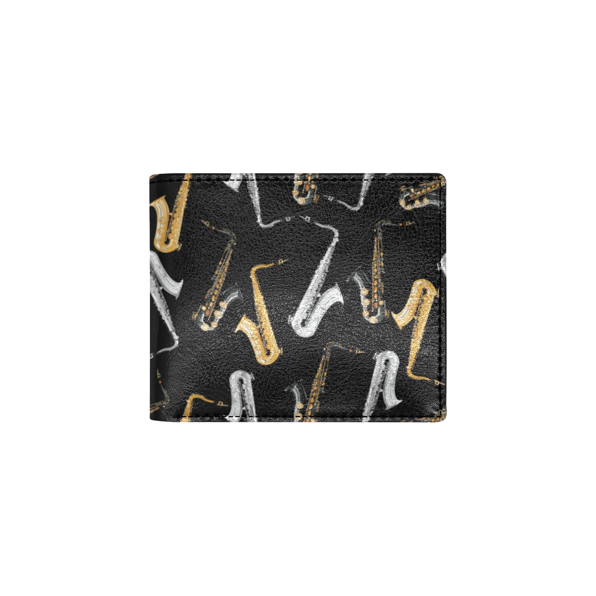 Saxophone Pattern Print Design 01 Men's ID Card Wallet