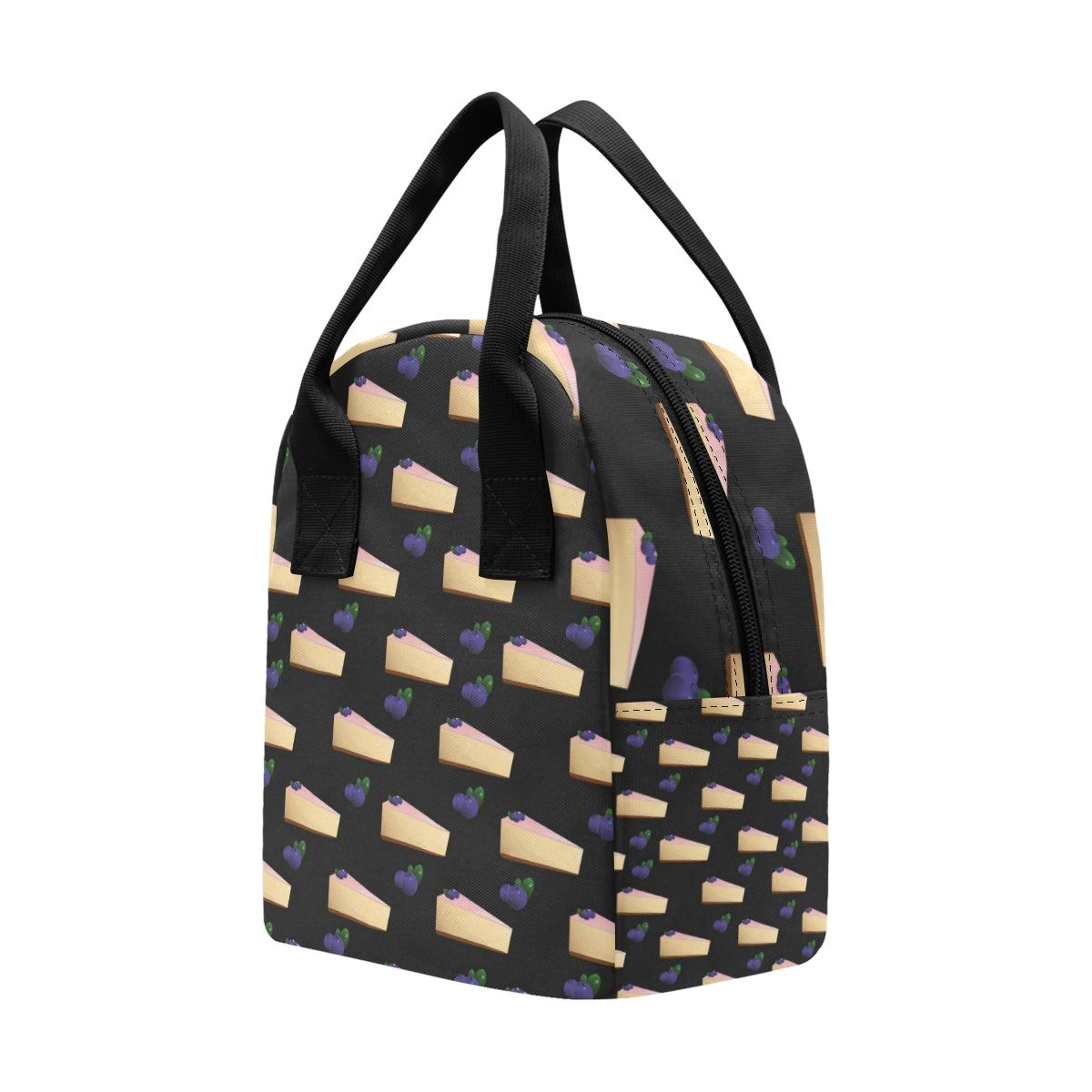 Cheesecake blueberry Pattern Print Design CK01 Insulated Lunch Bag