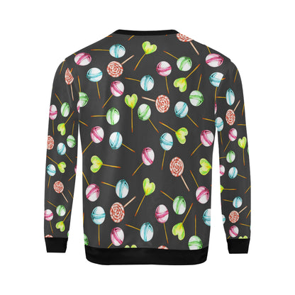 Lollipop Pattern Print Design LL02 Men Long Sleeve Sweatshirt