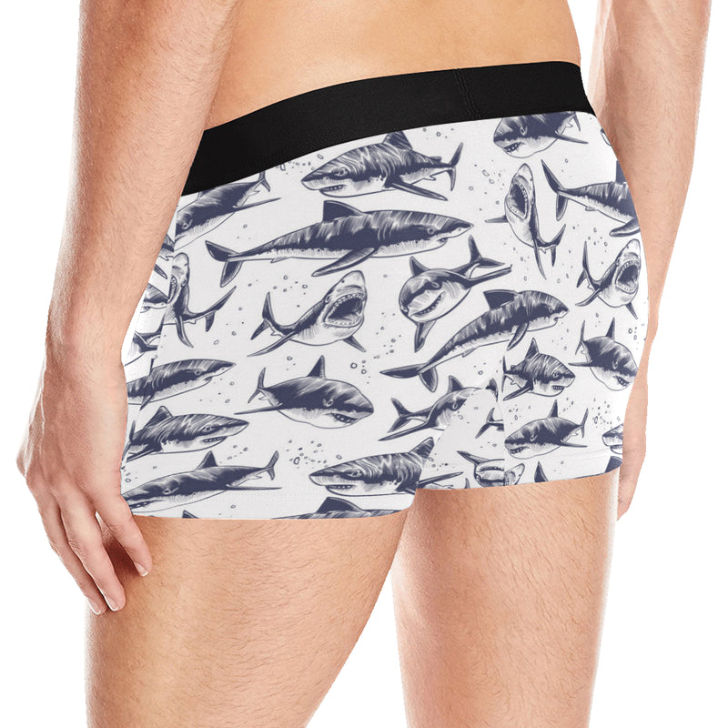 Great White Shark Pattern Print Design 02 Men's Boxer Briefs