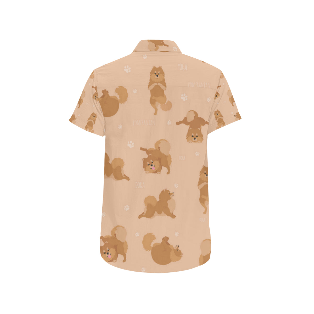 Pomeranians Pattern Print Design A06 Men's Short Sleeve Button Up Shirt