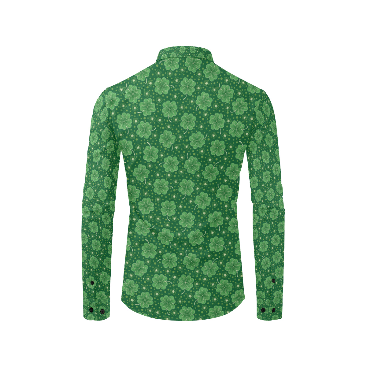 Shamrock Design Print Men's Long Sleeve Shirt