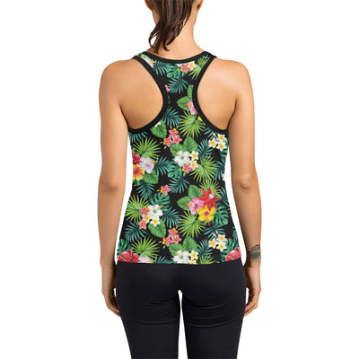 Hibiscus Hawaiian flower tropical Women's Racerback Tank Top