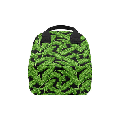Banana Leaf Pattern Print Design BL01 Insulated Lunch Bag