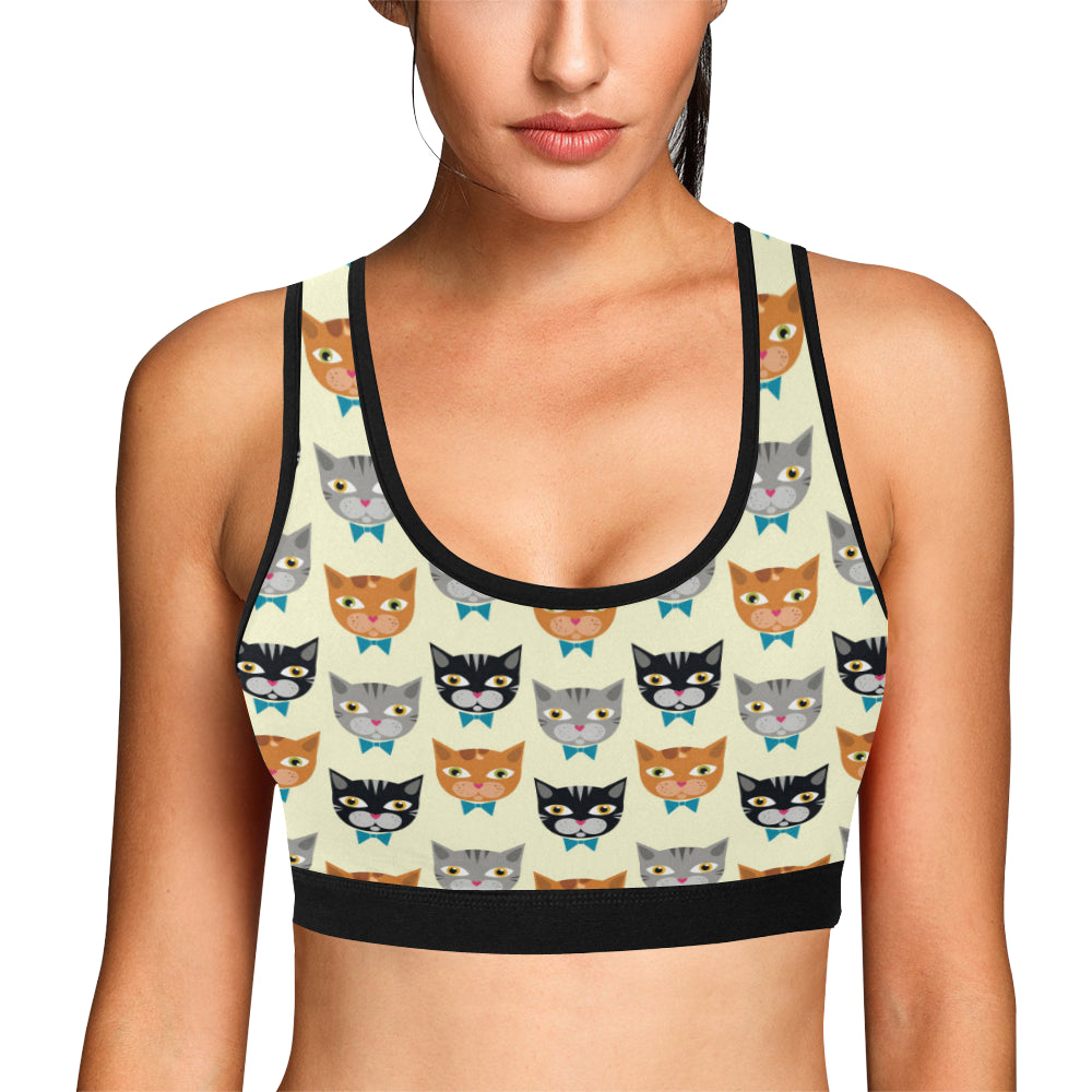 Cat Pattern Print Design 05 Sports Bra