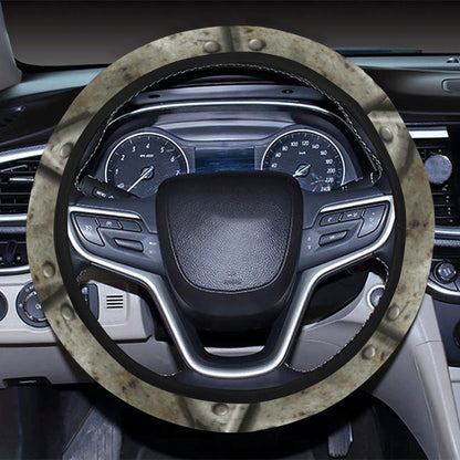 Armor Pattern Print Design 01 Steering Wheel Cover with Elastic Edge