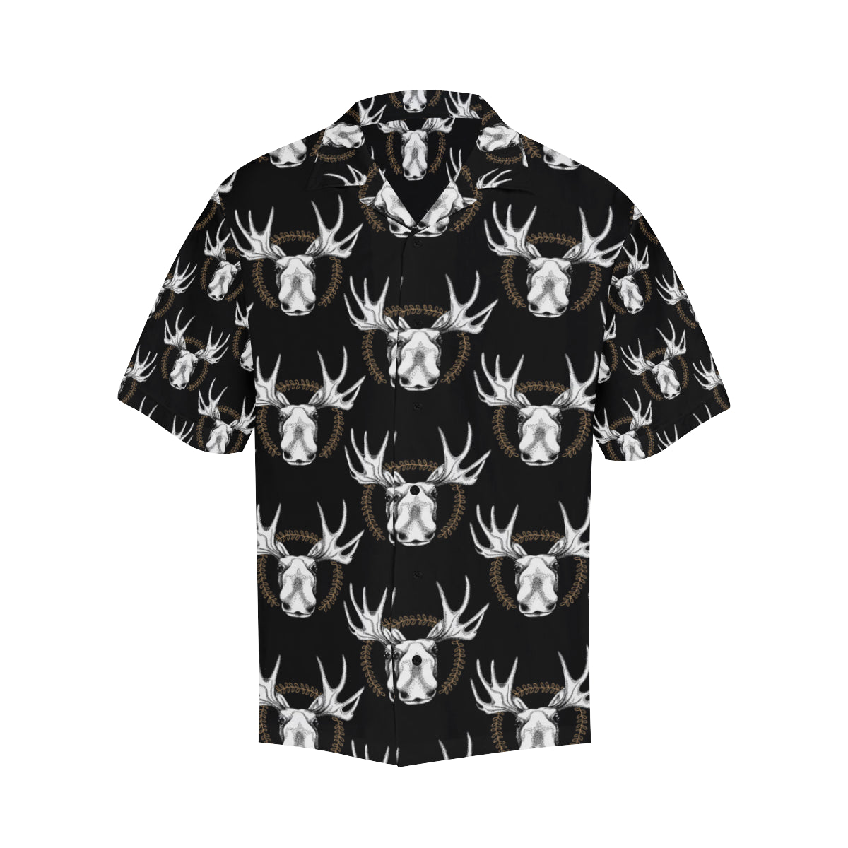 Moose Pattern Print Design 02 Men's Hawaiian Shirt