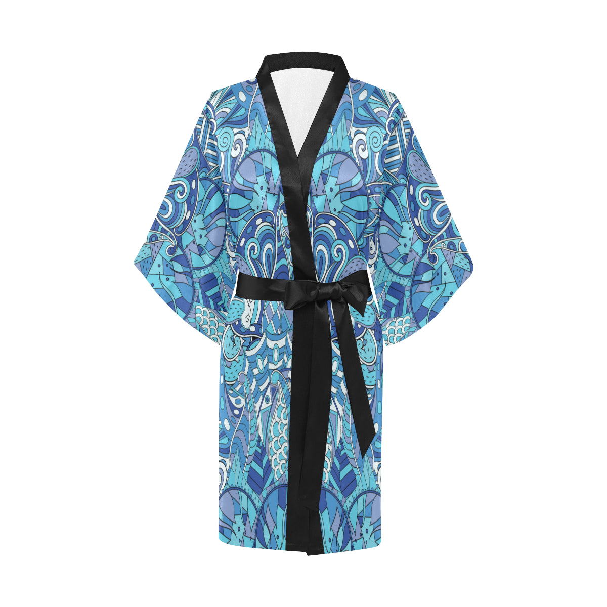 Pucci Pattern Print Design A02 Women's Short Kimono