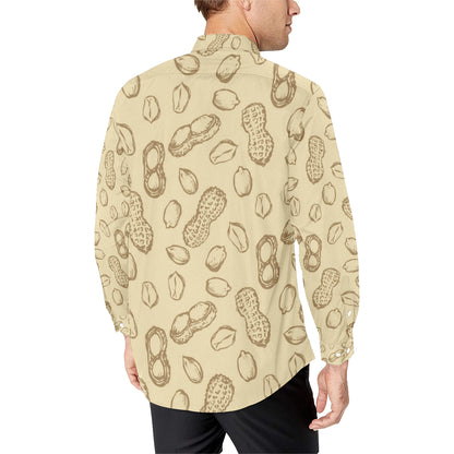 Peanut Pattern Print Design A02 Men's Long Sleeve Shirt