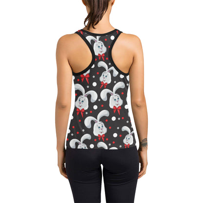 Rabbit Pattern Print Design RB012 Women's Racerback Tank Top