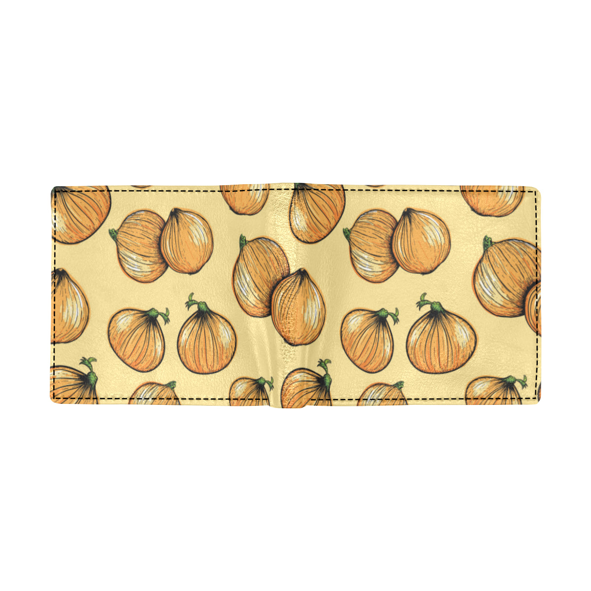 Onion Pattern Print Design A04 Men's ID Card Wallet