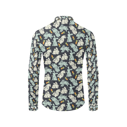 Bunny Pattern Print Design 04 Men's Long Sleeve Shirt