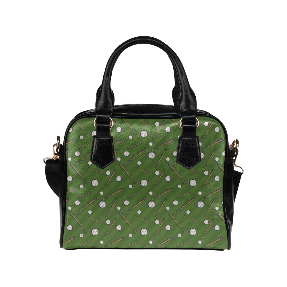 Baseball Pattern Print Design 02 Shoulder Handbag