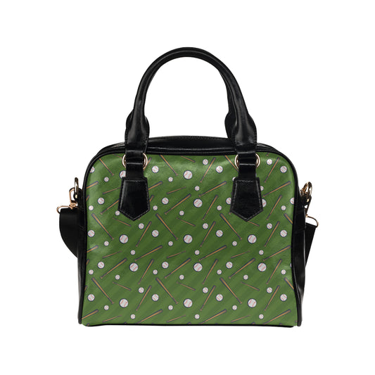 Baseball Pattern Print Design 02 Shoulder Handbag