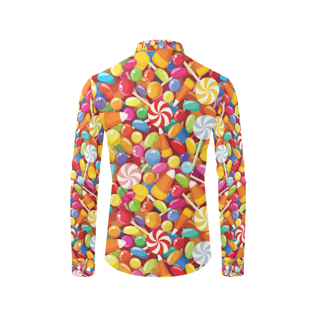 Candy Pattern Print Design 02 Men's Long Sleeve Shirt
