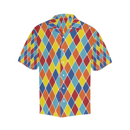 Harlequin Pattern Print Design 01 Men's Hawaiian Shirt