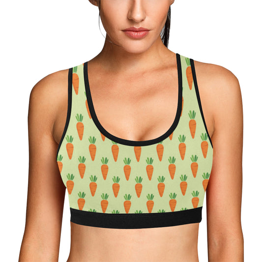 Carrot Pattern Print Design 02 Sports Bra